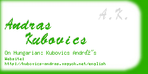 andras kubovics business card